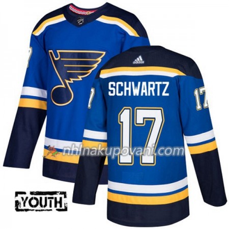 St. Louis Blues Dresy Jaden Schwartz 17 Adidas 2017-2018 Modrá Authentic - Dětské